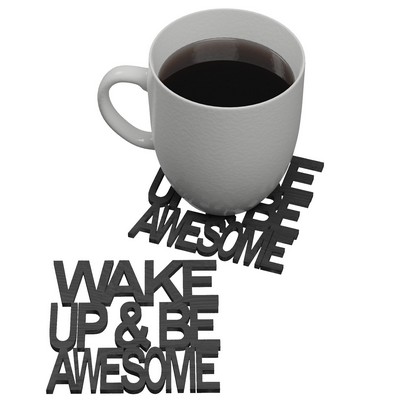 WORDCOAST - Word Coaster -- black or natural