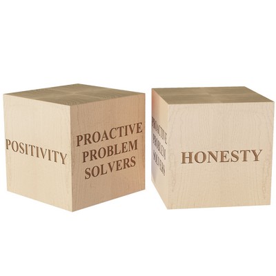 CUBEITM3L - 3" Maple Cube Lasered